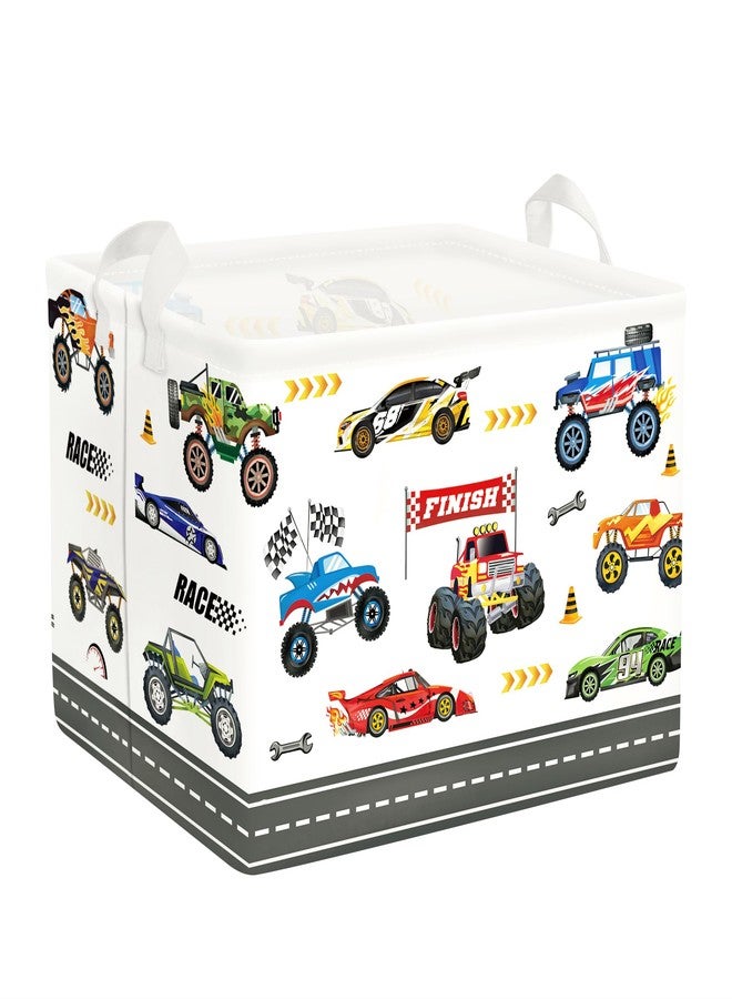 سلة غسيل ملابس أطفال Clastyle City Car، سلة تخزين للأطفال، صندوق ألعاب، منظم ملابس قابل للطي، سلة حضانة لغرفة النوم، شاحنة الوحش، 40 × 30 × 30 سم - Image 1
